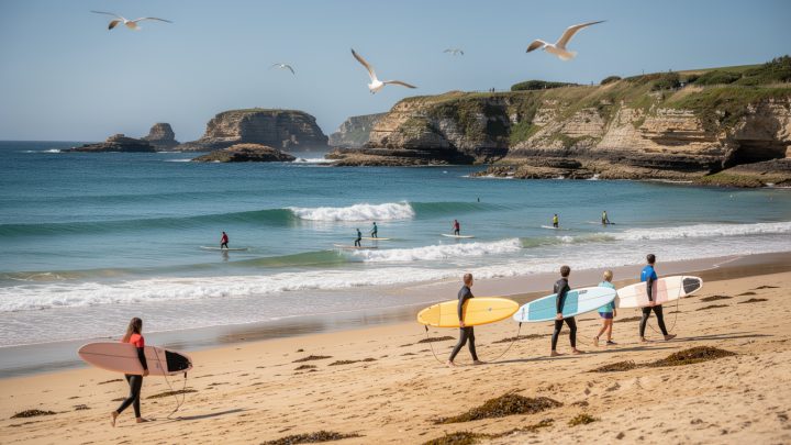 découvrez les meilleurs spots de surf en bretagne adaptés aux débutants pour apprendre en toute sécurité et profiter des vagues bretonnes.