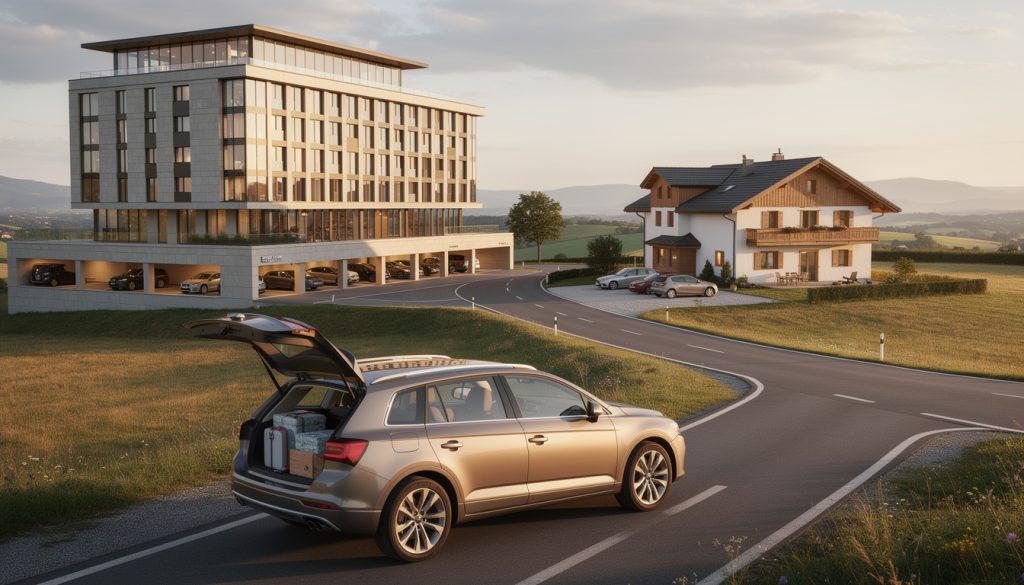 hôtel avec parking ou hébergement en périphérie : comparez confort, budget et praticité pour choisir la meilleure étape lors de votre road trip.